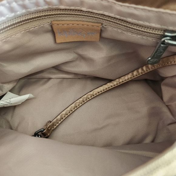 Kipling Sabian Mini Crossbody Bag in Sand Metallic - Picture 12 of 14